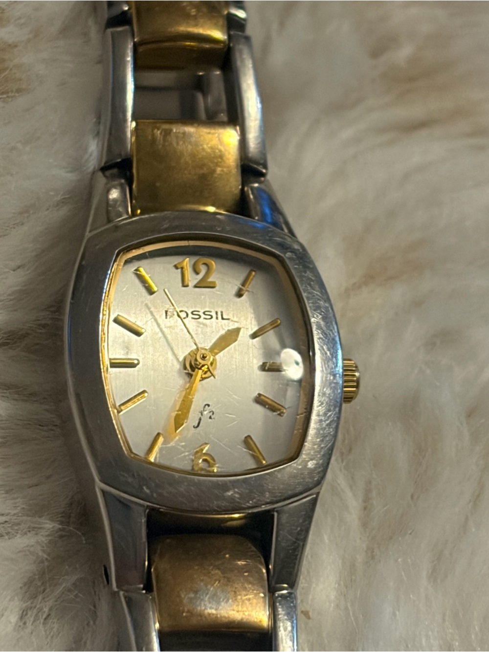 Fossil  Two-Tone Silver and Gold Women's Bracelet Watch